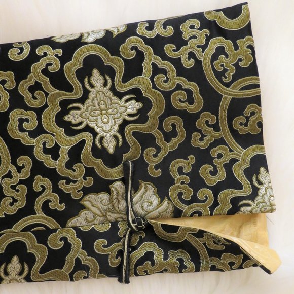 Old Shanghai Black & Gold Silk Jacket L - Picture 3 of 4